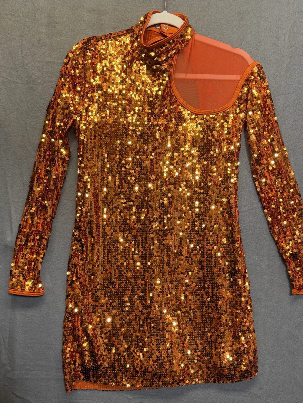 Weissman LA Large Speed‎ Me Up Adult Orange sequin costume Cosplay Fairycore